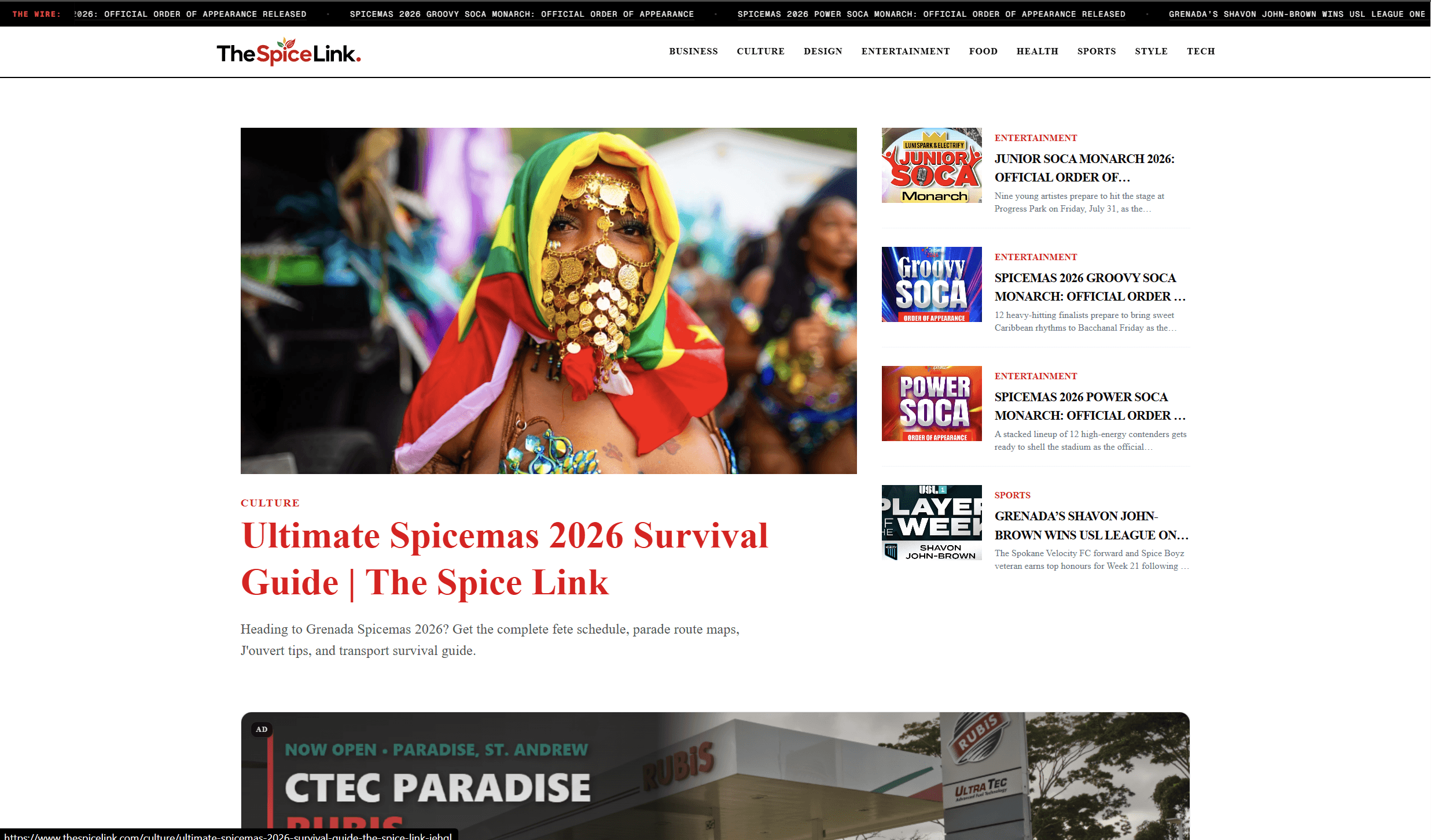 The Slice Link website screenshot